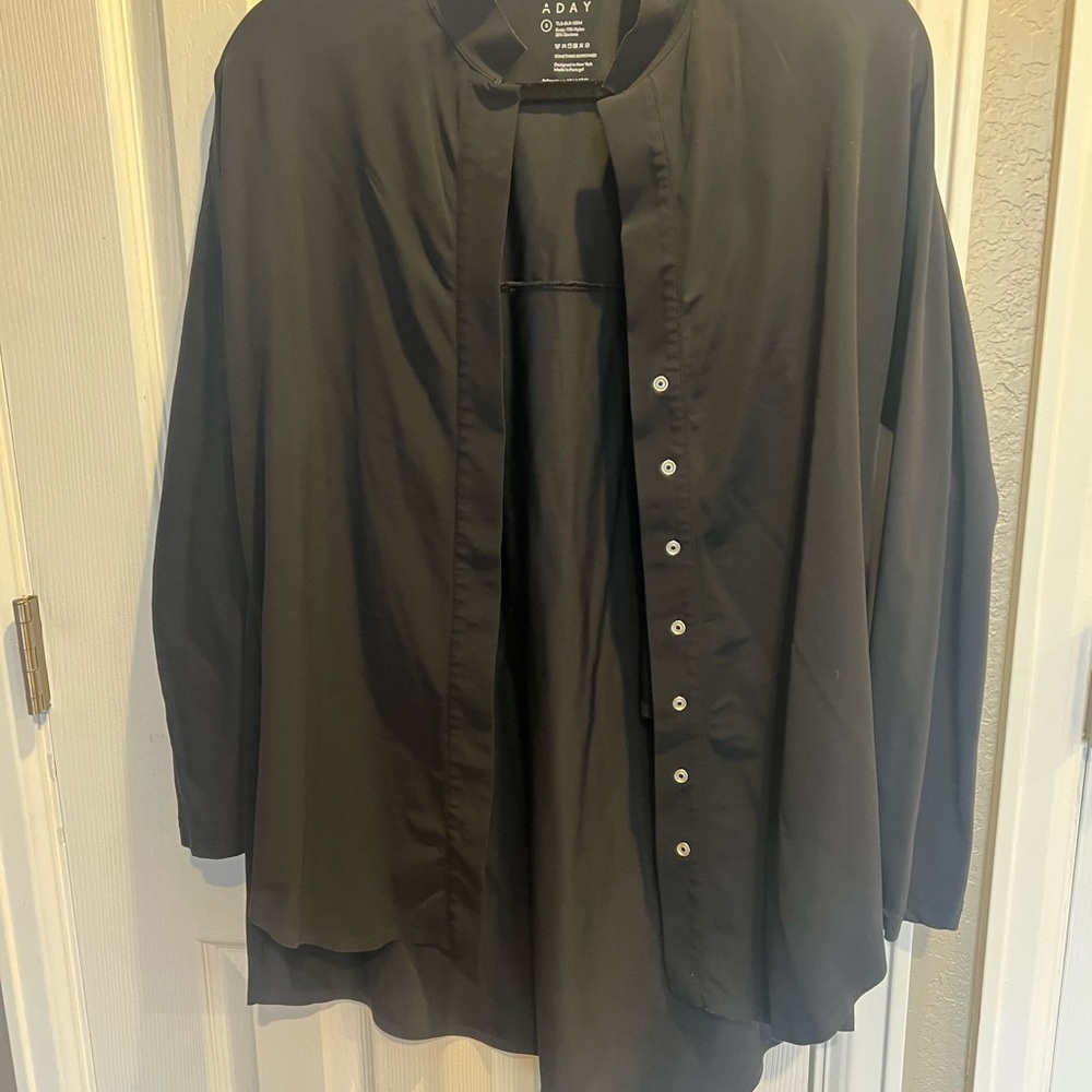 ADAY Black Nylon Blend Top